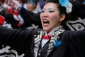 Japanese female dancer hair ornament dynamic expression