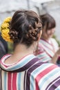 Japanese female hairstyle with kimono Kyoto