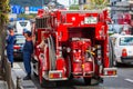 Japanese Fire Department car on the street of Kyoto