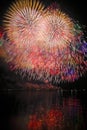 Japanese fireworks, taken in Kuwana, Mie Prefecture Royalty Free Stock Photo