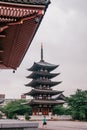 Japanese Five Storey pagoda place for kept Buddha holy ash at Ni