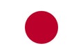 Japanese Flag accurate Royalty Free Stock Photo