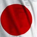 Japanese Flag Closeup Royalty Free Stock Photo