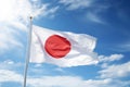 Japanese flag flying on a flagpole