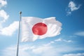 Japanese flag flying on a flagpole