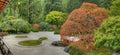Japanese Flat Garden in the Fall Royalty Free Stock Photo