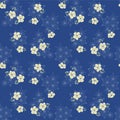 Japanese Flower Hexagon Star Vector Seamless Pattern Royalty Free Stock Photo