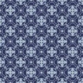 Japanese flower silhouette seamless pattern