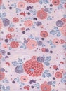 Japanese flowers pattern fabric