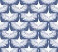 Japanese Flying Swan Motif Vector Seamless Pattern