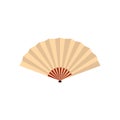 Japanese folding fan icon, flat style