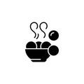 Japanese food black icon concept. Japanese food flat vector symbol, sign, illustration. Royalty Free Stock Photo
