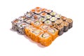 Japanese food. Different rolls set. Royalty Free Stock Photo