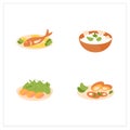 Japanese food flat icons