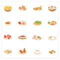 Japanese food flat icons