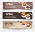 Japanese Food Horizontal Banners