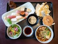 Japanese food. Lunch, dinner.Traditional Japanese food. Royalty Free Stock Photo