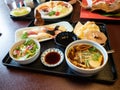 Japanese food. Lunch, dinner.Traditional Japanese food. Royalty Free Stock Photo