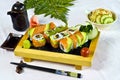 Japanese Food, Menu maki Royalty Free Stock Photo