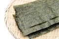 Japanese food, Nori dry seaweed sheets Royalty Free Stock Photo