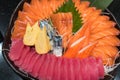 Japanese food raw fish mixed sashimi Royalty Free Stock Photo