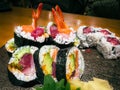 Sushi. Roll. Japanese