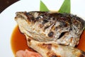 Japanese food salmon Kabutoni