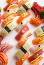 Japanese food sashimi and nigiri sushi platter Royalty Free Stock Photo