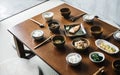 Japanese food set on the table Royalty Free Stock Photo