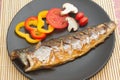 Japanese food style , Saba fish grilled