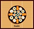 Japanese Food Sushi Design Flat