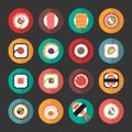 Japanese food sushi icons vector illustration set Royalty Free Stock Photo