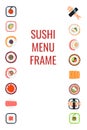 Japanese food sushi menu frame