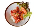 Japanese food, Teriyaki chicken set meal Royalty Free Stock Photo