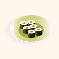 Japanese food theme sushi elements vector,eps