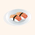 Japanese food theme sushi elements vector,eps