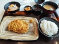 Japanese food ,Tonkatsu set Royalty Free Stock Photo