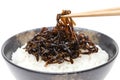 Japanese food, Tsukudani of konbu Royalty Free Stock Photo