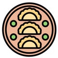 Japanese food vector illustration - gyoza.