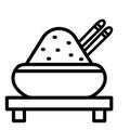 Japanese food vector illustration - rice