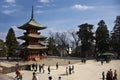 Japanese and foreigner traveler visit praying in Daitou or Great pagoda of Naritasan Shinshoji Temple at Chiba in Tokyo, Japan Royalty Free Stock Photo