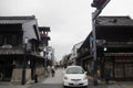 Japanese and foreigner walking and visit street and clay walled Royalty Free Stock Photo