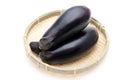 Japanese two fresh eggplants