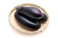 Japanese two fresh eggplants