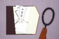 Japanese funeral offering envelope Royalty Free Stock Photo