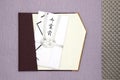Japanese funeral offering envelope Royalty Free Stock Photo