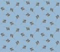 Japanese Funny Windmill Stick Vector Seamless Pattern