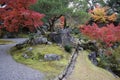 Japanese garden and autumn leaves in Daigoji Temple Sanbo-in, Kyoto, Japan Royalty Free Stock Photo