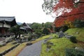 Japanese garden and autumn leaves in Daigoji Temple Sanbo-in, Kyoto, Japan Royalty Free Stock Photo