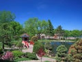 Japanese garden in Bloomington with trees